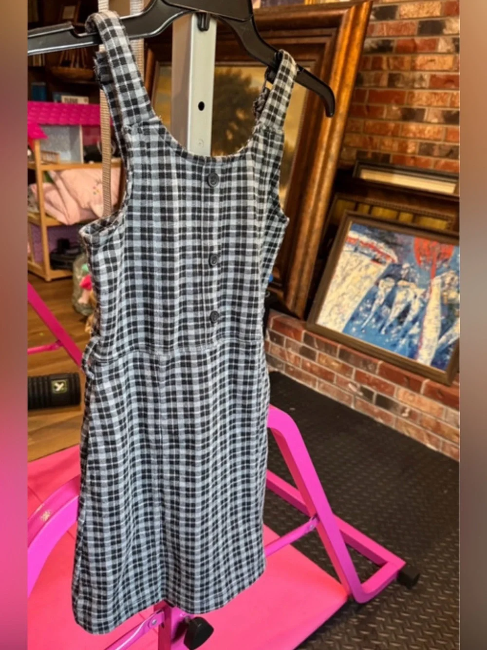 Abercrombie Girls plaid romper skirt sz 9/10